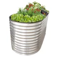 NATIV, Metallhochbeet für Kinder, 160 x 80 x 45 cm, ovales Hochbeet aus verzinktem Stahl, wetterfestes Pflanzbeet mit Kantenschutz, Innenverstrebung, Gartenbeet für Gemüse, Kräuter & Blumen - Thumbnail 9