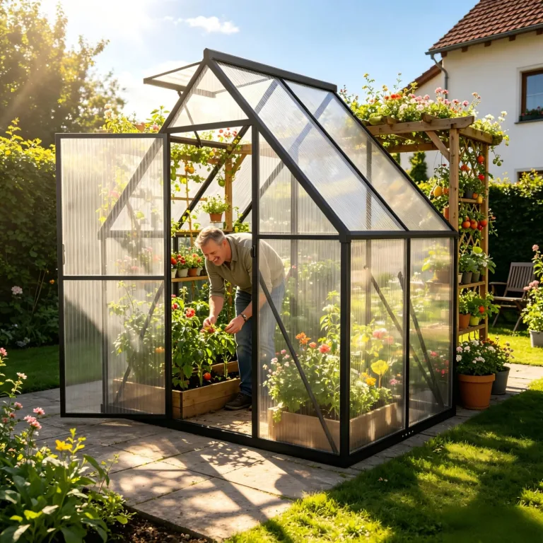 Aluminium Gewächshaus 6x10FT mit stabilem Fundament Dachfenster wetterfestes Tomatenhaus aus rostfreiem Aluminium optimal für Gemüseanzucht Pflanzenwachstum Gewächshaus Frühbeet 280x180x195cm – Bild 10