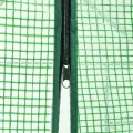 Begehbares Gewächshaus mit 12 Regalen, pulverbeschichtetem Stahlrahmen, 143 x 214 x 196 cm, grüne Rip-Stop-Folie, mit Reißverschlusstür für Garten, Balkon, Terrasse, Pflanzenhaus - Thumbnail 5