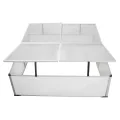 Frühbeet mit 4 Deckeln aus Polycarbonat, Aluminiumrahmen, 108 x 41 x 110 cm, wetterfest und UV-beständig, ideal für Gewächshaus, Tomatenhaus, Pflanzenhaus, Frostschutz und Anzucht im Garten - Thumbnail 3