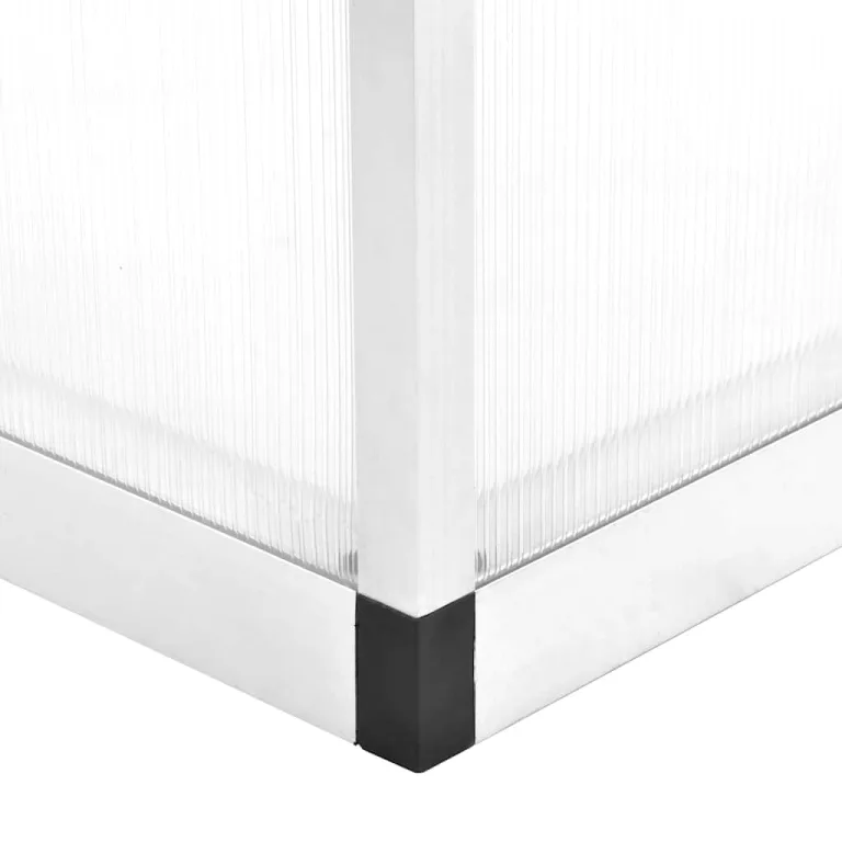 Gewächshaus Aluminium mit Polycarbonat 421x190x195 cm, 15,6 m³ Volumen, UV-beständig und wärmeisoliert, ideal für Tomatenhaus, Frühbeet, Pflanzenhaus, Gemüse, Aussaat, Garten und Terrasse – Bild 5