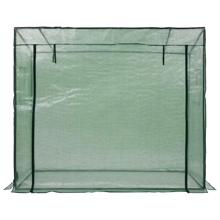 Begehbares Gewächshaus 200 x 80 x 173 cm mit pulverbeschichtetem Stahlrahmen, reißfester grüner PE-Folie, Rolltür mit Reißverschluss, Belüftungsfenster für Balkon, Terrasse, Outdoor – Bild 3