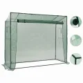 Begehbares Gewächshaus 200 x 80 x 173 cm mit pulverbeschichtetem Stahlrahmen, reißfester grüner PE-Folie, Rolltür mit Reißverschluss, Belüftungsfenster für Balkon, Terrasse, Outdoor - Thumbnail 8