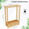 SUNYRISY Holz Hochbeet mit Rankgitter, Blumenkasten mit Rankhilfe, Garten Pflanzkübel mit Spalier, Garten Pflanzkasten Pflanzkübel mit oberem Rankgitter - Thumbnail 9
