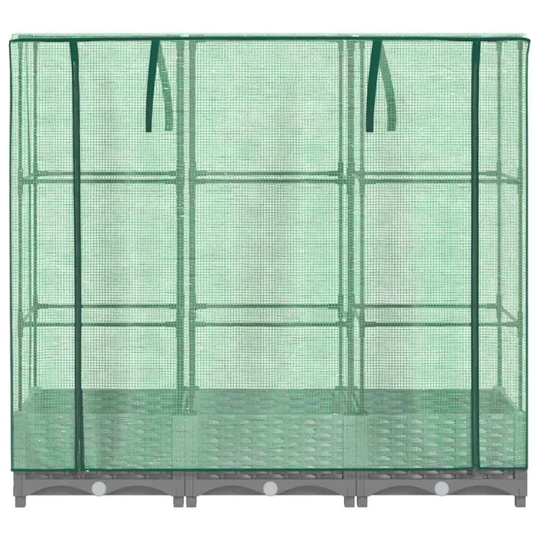 Hochbeet mit Gewächshaus 120x40x123 cm als Frühbeet für Gemüse und Kräuter, Pflanzenhaus mit wasserfester Abdeckung und Stabiler Rahmenkonstruktion – Bild 4