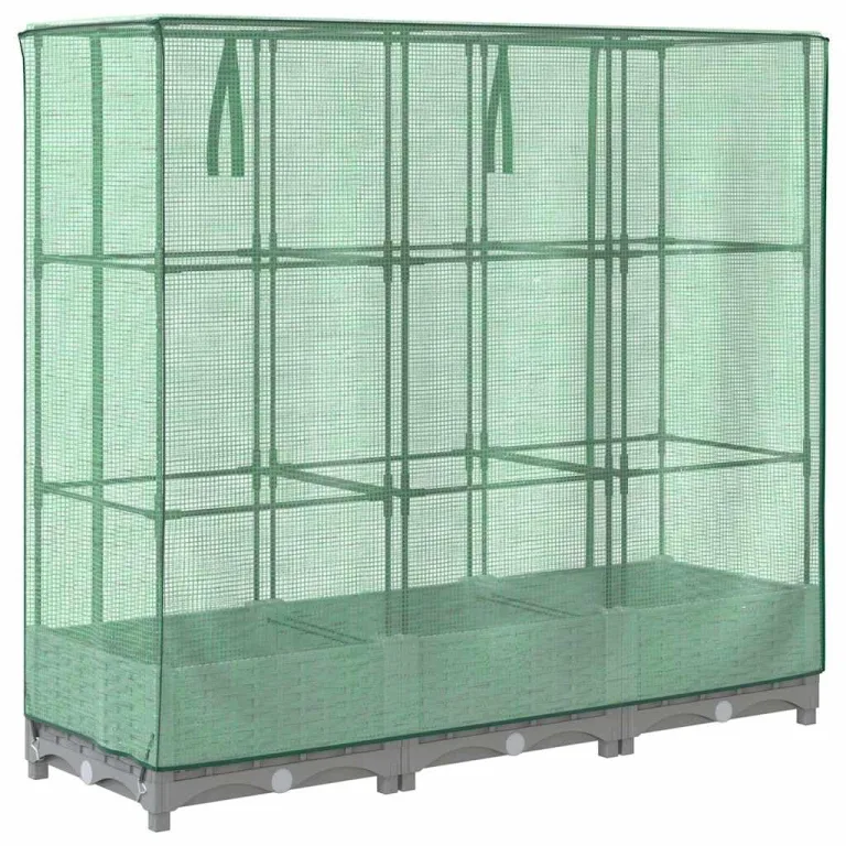 Hochbeet mit Gewächshaus 120x40x123 cm als Frühbeet für Gemüse und Kräuter, Pflanzenhaus mit wasserfester Abdeckung und Stabiler Rahmenkonstruktion – Bild 6