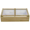 Gewächshaus aus imprägniertem Kiefernholz 100x50x35 cm, Holz Gewächshaus für Blumenbeet, Garten-Gewächshaus mit Dachkonstruktion, Robustes Pflanzgefäß für Blumen und Kräuter - Thumbnail 2