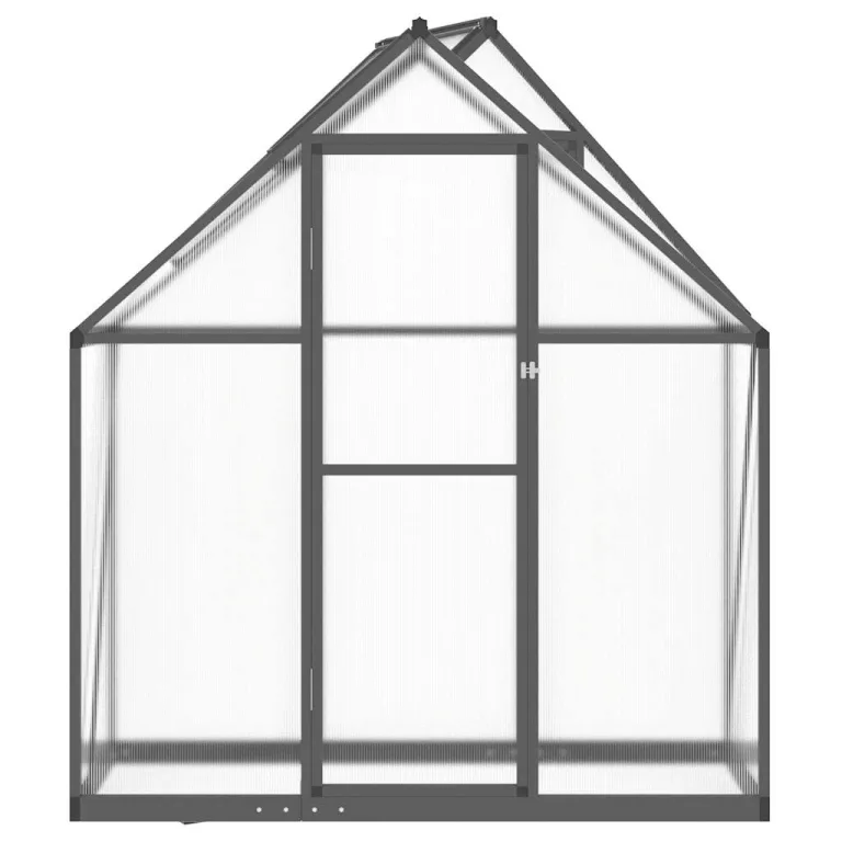 Gewächshaus, Aluminium, Anthrazit, 169 x 58 x 195 cm, robuster Rahmen, wetterfest, Platten aus Polycarbonat, UV, Kältepflanzen, schnelle Montage – Bild 3