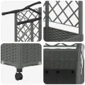 vidaXL Hochbeet mit Rankgitter und Dach Hellgrau 122 x 40 x 144 cm PP, Garten & Terrasse, moderner Kräutertopf, Hochbeet mit Dach, mobil, Gemüse, Urbane Gartenideen - Thumbnail 9