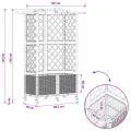 vidaXL Hochbeet mit Rankgitter und Dach Braun 122 x 40 x 144 cm PP, Garten & Terrasse, moderner Kräutertopf, Hochbeet mit Dach, mobil, Gemüse, Urbane Gartenideen - Thumbnail 3