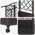 vidaXL Hochbeet mit Rankgitter und Dach Braun 122 x 40 x 144 cm PP, Garten & Terrasse, moderner Kräutertopf, Hochbeet mit Dach, mobil, Gemüse, Urbane Gartenideen - Thumbnail 9