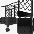 vidaXL Hochbeet mit Rankgitter und Dach Schwarz 122 x 40 x 144 cm PP, Garten & Terrasse, moderner Kräutertopf, Hochbeet mit Dach, mobil, Gemüse, Urbane Gartenideen - Thumbnail 9
