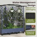 vidaXL Hochbeet mit Rankgitter und Dach Grau 163 x 40 x 129 cm PP, Garten & Terrasse, moderner Kräutertopf, Hochbeet mit Dach, mobil, Gemüse, Urbane Gartenideen - Thumbnail 5