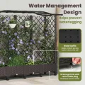 vidaXL Hochbeet mit Rankgitter und Dach Braun 203,5 x 40 x 129 cm PP, Garten & Terrasse, moderner Kräutertopf, Hochbeet mit Dach, mobil, Gemüse, Urbane Gartenideen - Thumbnail 5