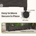 vidaXL Hochbeet mit Rankgitter und Dach Braun 203,5 x 40 x 129 cm PP, Garten & Terrasse, moderner Kräutertopf, Hochbeet mit Dach, mobil, Gemüse, Urbane Gartenideen - Thumbnail 6