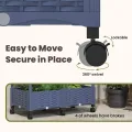vidaXL Hochbeet mit Rankgitter und Dach Grau 124 x 40 x 129 cm PP, Garten & Terrasse, moderner Kräutertopf, Hochbeet mit Dach, mobil, Gemüse, Urbane Gartenideen - Thumbnail 6