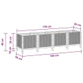 vidaXL Gartenpflanzer mit Rädern Hellgrau 160 x 40 x 48 cm PP, Moderner Garten- und Terrassenpflanzer, wetterfestes Gefäß für Balkon, Terrasse oder Gemüseanbau - Thumbnail 3