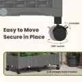 vidaXL Hochbeet mit Rankgitter und Dach Hellgrau 124 x 40 x 129 cm PP, Garten & Terrasse, moderner Kräutertopf, Hochbeet mit Dach, mobil, Gemüse, Urbane Gartenideen - Thumbnail 6