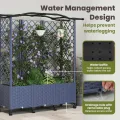 vidaXL Hochbeet mit Rankgitter und Dach Grau 163 x 40 x 144 cm PP, Garten & Terrasse, moderner Kräutertopf, Hochbeet mit Dach, mobil, Gemüse, Urbane Gartenideen - Thumbnail 5