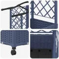 vidaXL Hochbeet mit Rankgitter und Dach Grau 163 x 40 x 144 cm PP, Garten & Terrasse, moderner Kräutertopf, Hochbeet mit Dach, mobil, Gemüse, Urbane Gartenideen - Thumbnail 9
