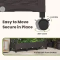 vidaXL Hochbeet mit Rankgitter und Dach Braun 163 x 40 x 129 cm PP, Garten & Terrasse, moderner Kräutertopf, Hochbeet mit Dach, mobil, Gemüse, Urbane Gartenideen - Thumbnail 6