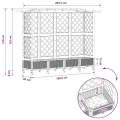 vidaXL Hochbeet mit Rankgitter und Dach Schwarz 203,5 x 40 x 129 cm PP, Garten & Terrasse, moderner Kräutertopf, Hochbeet mit Dach, mobil, Gemüse, Urbane Gartenideen - Thumbnail 3