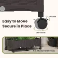 vidaXL Hochbeet mit Rankgitter und Dach Braun 124 x 40 x 129 cm PP, Garten & Terrasse, moderner Kräutertopf, Hochbeet mit Dach, mobil, Gemüse, Urbane Gartenideen - Thumbnail 6