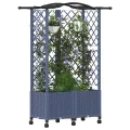 vidaXL Hochbeet mit Rankgitter und Dach Braun 124 x 40 x 129 cm PP, Garten & Terrasse, moderner Kräutertopf, Hochbeet mit Dach, mobil, Gemüse, Urbane Gartenideen - Thumbnail 10