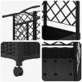 vidaXL Hochbeet mit Rankgitter und Dach Schwarz 124 x 40 x 129 cm PP, Garten & Terrasse, moderner Kräutertopf, Hochbeet mit Dach, mobil, Gemüse, Urbane Gartenideen - Thumbnail 9