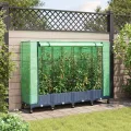 vidaXL Pflanzgefäß für den Garten, mit Abdeckung für Gewächshaus und Rollen, 4 Stück, Polypropylen, für Garten und Terrasse, rechteckig, modern, mit beweglichem Becken, höhenverstellbar, wasserfest - Thumbnail 2