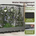 vidaXL Hochbeet mit Rankgitter und Dach Hellgrau 203,5 x 40 x 129 cm, Garten & Terrasse, moderner Kräutertopf, Hochbeet mit Dach, mobil, Gemüse, Urbane Gartenideen - Thumbnail 5