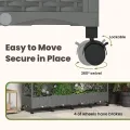 vidaXL Hochbeet mit Rankgitter und Dach Hellgrau 203,5 x 40 x 129 cm, Garten & Terrasse, moderner Kräutertopf, Hochbeet mit Dach, mobil, Gemüse, Urbane Gartenideen - Thumbnail 6