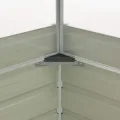 Gewächshaus Braun aus verzinktem Stahl 100 x 100 x 85 cm mit PC-Board Dach abnehmbar, Pflanzgefäß für Balkon, Garten, Terrasse, frostbeständig und winterhart, ideal für Kräuter, Blumen - Thumbnail 5