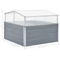 Gewächshaus Grau aus verzinktem Stahl 100×100×85 cm mit abnehmbarem Dach und Sicherheitskanten, ideal für Balkon Terrasse Garten, frostbeständig und einfach zu montieren - Thumbnail 6