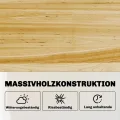 Outsunny Hochbeet mit Frühbeetaufsatz aus Holz Ergonomisch erhöhter Pflanzkasten mit aufklappbarer Abdeckung Vliesstoff Regal Gemüsebeet Blumenkasten für Balkon Garten 80x45x108,5cm Naturholz - Thumbnail 9