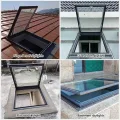 Dachfenster aus Aluminiumlegierung, für den Außenbereich, Lüftungsfenster mit Beleuchtung, wasserdichtes Dachfenster für Keller und Wintergärten - Thumbnail 5