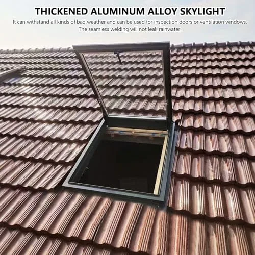 Dachfenster aus Aluminiumlegierung, für den Außenbereich, Lüftungsfenster mit Beleuchtung, ideal für Keller und Wintergärten, langlebiges und wetterfestes Design – Bild 10