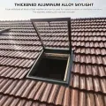 Dachfenster aus Aluminiumlegierung, für den Außenbereich, Lüftungsfenster mit Beleuchtung, ideal für Keller und Wintergärten, langlebiges und wetterfestes Design. - Thumbnail 10