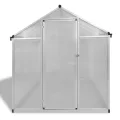 Gewächshaus aus Aluminium mit Fundament 4,6 m², UV-beständige Polycarbonat-Platten, robuste Konstruktion, Belüftungssystem, ideal für Gemüse, Kräuter, Pflanzen im Garten und Terrasse - Thumbnail 2