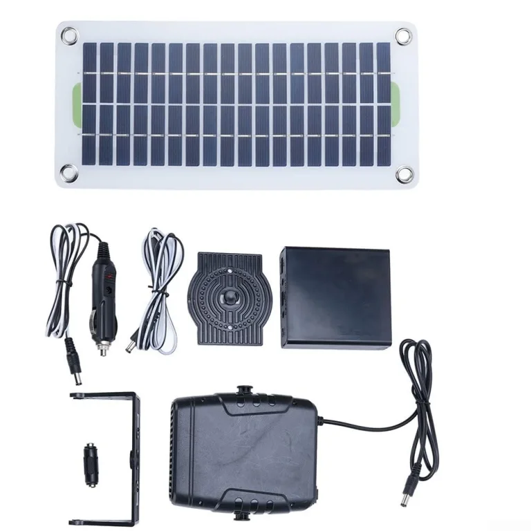 Tragbarer Solarlüfter-Heizgerät 30W 12V mit Kristall-Silizium-Panel für Fahrzeuge und Outdoor, kompakte Warmluftgebläse für Camping und Auto, einfache Bedienung – Bild 8