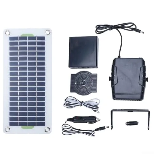 Tragbarer Solarlüfter-Heizgerät 30W 12V mit Kristall-Silizium-Panel für Fahrzeuge und Outdoor, kompakte Warmluftgebläse für Camping und Auto, einfache Bedienung – Bild 9