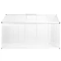 Gewächshaus Aluminium 302x190x195 cm mit UV-beständigen Polycarbonat-Platten, 11,19 m³ Volumen, robuste Konstruktion, Dachfenster mit Schiebefunktion, ideal für Gemüse - Thumbnail 2