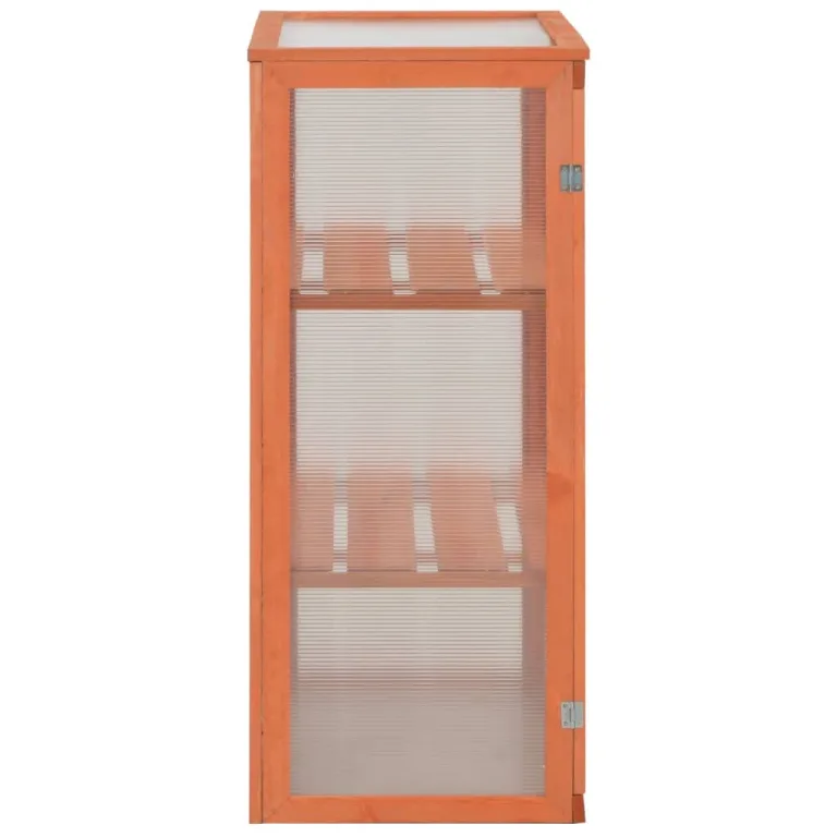 Gewächshaus-Schrank Holz 75x47x109 cm mit 2 Regalböden, wasserfestes Pflanzenhaus für Balkon Garten Terrasse, Frühbeet mit Belüftung und Frostschutz für Gemüseanbau und Überwinterung – Bild 4
