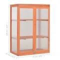 Gewächshaus-Schrank Holz 75x47x109 cm mit 2 Regalböden, wasserfestes Pflanzenhaus für Balkon Garten Terrasse, Frühbeet mit Belüftung und Frostschutz für Gemüseanbau und Überwinterung - Thumbnail 9
