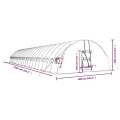 Gewächshaus mit Stahlrahmen und PE-Abdeckung Grün 132 m² 22x6x2,85 m mit Fenstern und Tür für Gemüseanbau, Tomatenhaus, Pflanzenhaus, Belüftung, frostgeschützt, wetterfest, Balkon, Terrasse - Thumbnail 9