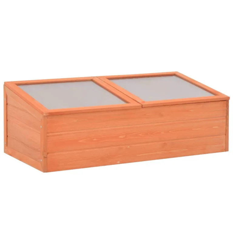 Frühbeet Holz 100x50x34 cm, Gewächshaus Treibhaus Pflanzenhaus für Gemüse Tomaten Kräuter, wetterfest mit Belüftung, Frostschutz, Balkon Garten Terrasse Outdoor Klima Isolierung – Bild 1