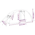 Gewächshaus mit Stahlrahmen Weiß 10 m² 5x2x2,3 m, wetterfestes Folienzelt mit Belüftung und Fenster, Pflanzenhaus für Gemüseanbau, Tomatenhaus, Frühbeet, ideal für Balkon, Garten, Terrasse - Thumbnail 9