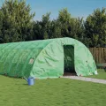 Gewächshaus mit Stahlrahmen Weiß 10 m² 5x2x2,3 m, wetterfestes Folienzelt mit Belüftung und Fenster, Pflanzenhaus für Gemüseanbau, Tomatenhaus, Frühbeet, ideal für Balkon, Garten, Terrasse - Thumbnail 10