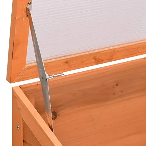 Frühbeet Holz 180x57x62 cm mit PC-Platten gewächshaus treibhaus pflanzenhaus für gemüseanbau tomatenhaus frostschutz und belüftung wetterfest für Garten Balkon terrasse Outdoor – Bild 10