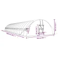 Gewächshaus mit Stahlrahmen grün 120 m² 20x6x2,85 m mit PE-Folie, Fenster, Belüftung und robustem Pflanzenhaus für Gemüseanbau, Tomaten, Frostschutz im Garten und auf Terrasse - Thumbnail 9